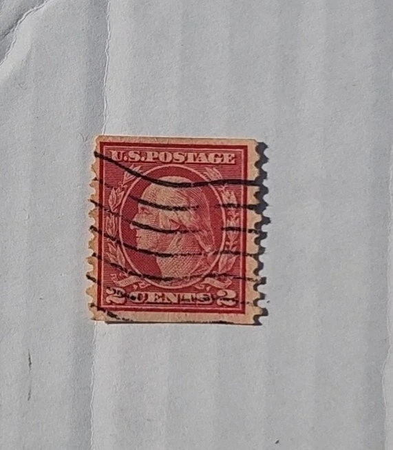 Scott #491 2c Washington, Carmine, Unwatermarked, Type II, Perf 10 Coil Stamp - Image 3 of 4
