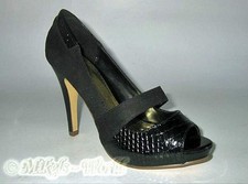 High Heels - Elegant Toe Outside Neckline Myra Black