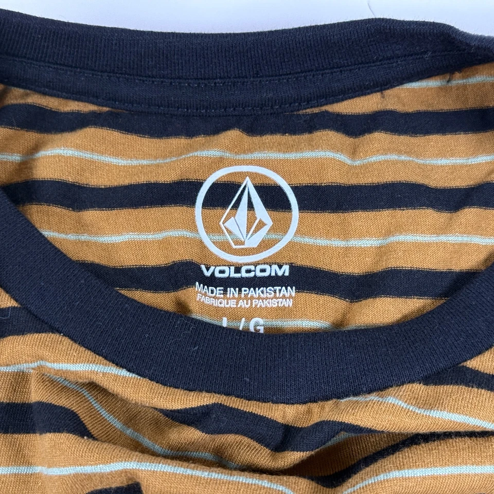 Volcom Parables Stripes Crew Shirt Men's Size Large - Image 3 of 4