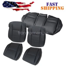 Front Bottom/Top / Rear Bottom Leather Seat Cover For 2009-2014 Acura TSX Black