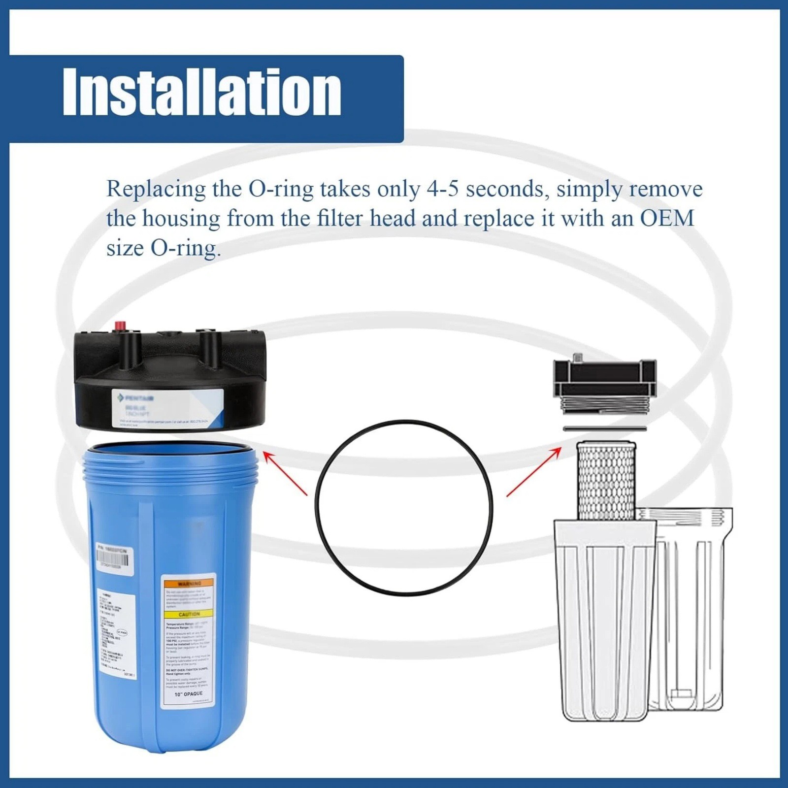 O-Ring 151122 3 Pack for Pentek Big Blue American Plumber Culligan Water Filter