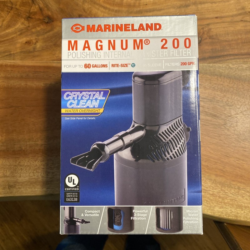 Marineland Magnum 200 Polishing Internal Canister Filter 200 GPH P5142034 NEW
