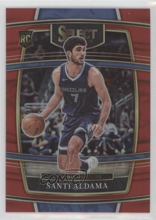 2021-22 Panini Select Concourse Red Prizm /199 Santi Aldama #64 Rookie RC 2l4