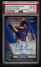 2019 Bowman's Best Blue Refractor 63/150 Grant Lavigne PSA 10 GEM MT Auto 8d2