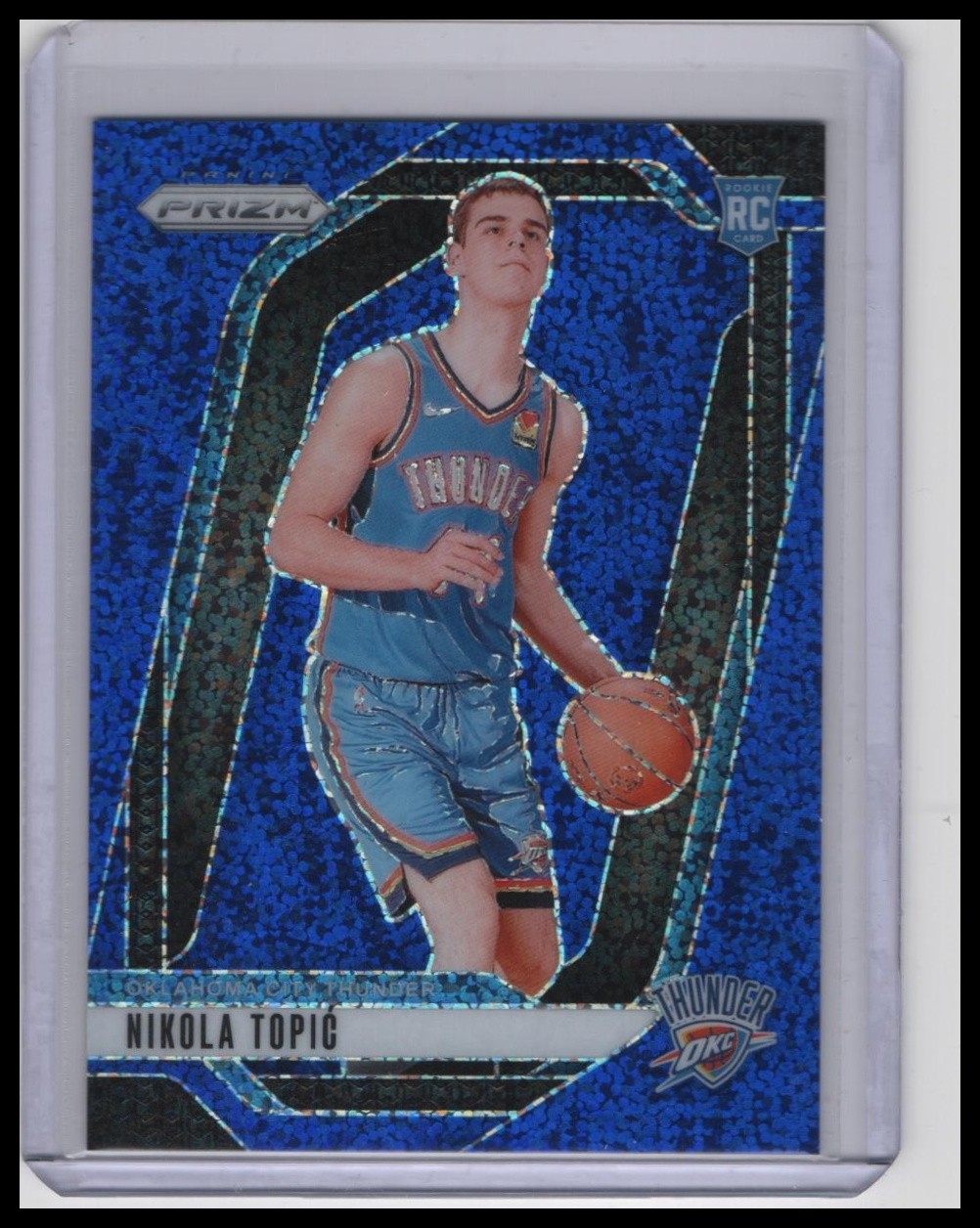 2024-25 Panini Prizm #230 Nikola Topic Prizms Blue Sparkle #/144