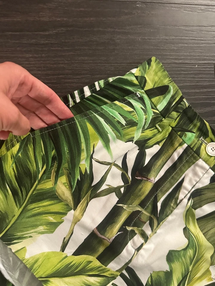 Pantalones Cortos para Mujer Dolce & Gabbana IT 36 XS - Estampado Floral de Hojas - Hecho en Italia - Ex Foto 3 de 4