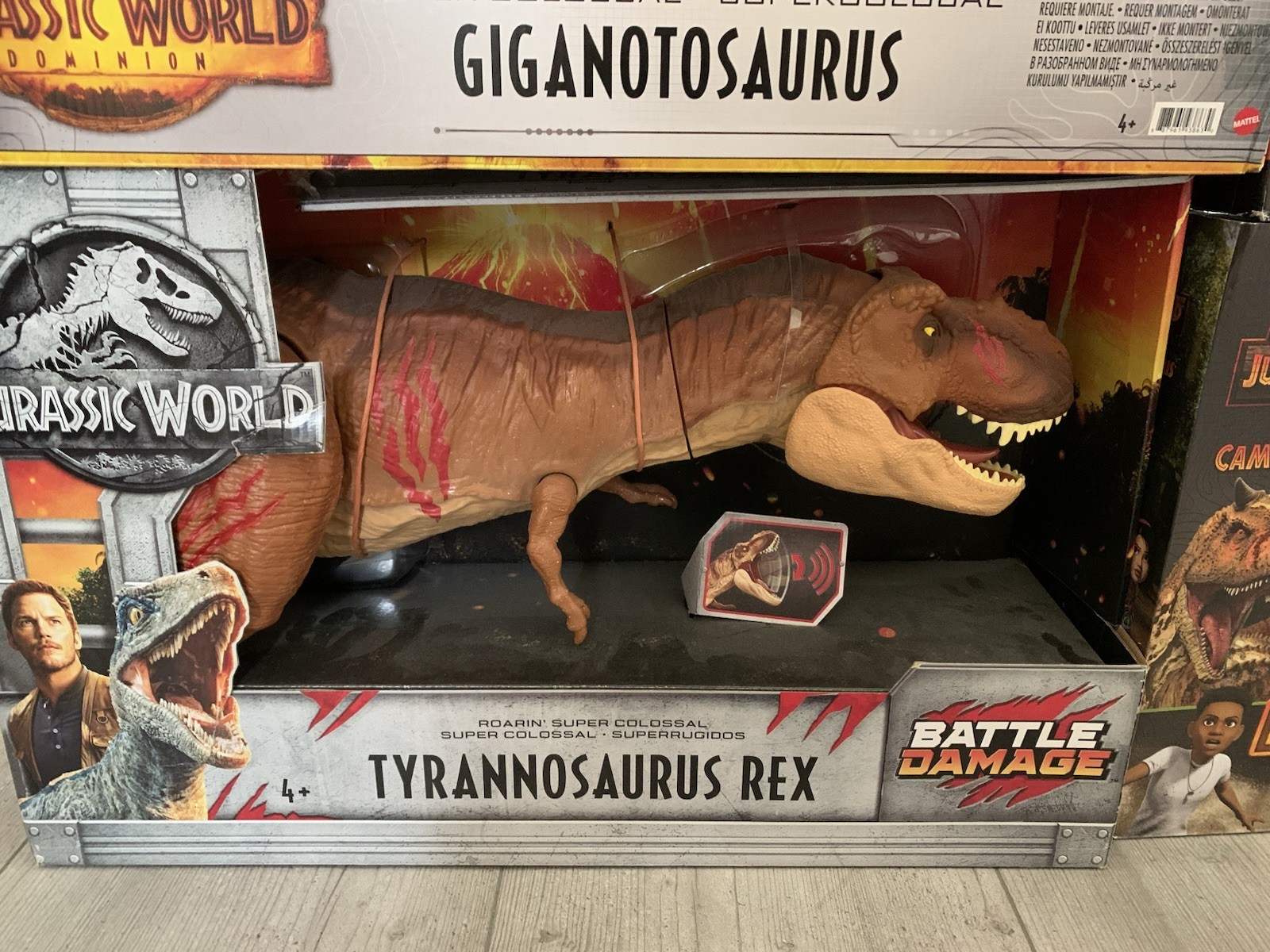 Mattel Jurassic World/ Park/ Colossal T-Rex/ Battle Damage/ Geräusche/ NEU & OVP