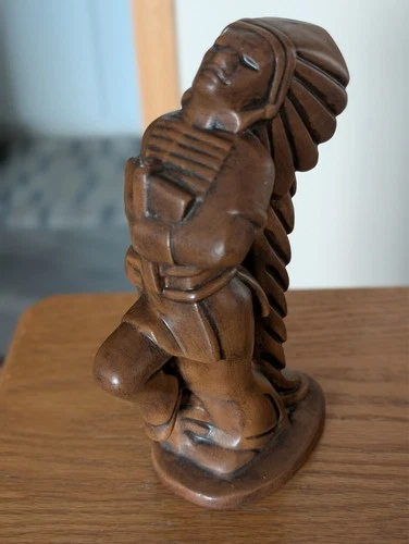Frankoma Indian Chief dancing - dark brown