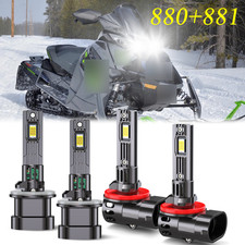 For Arctic Cat Crossfire 700 2006 LED Headlight Kit 4x 893 894 Combo White Bulbs