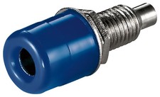Bananenbuchse mit Gewinde blau; WE 1095 BL (banana socket)
