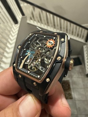    RARE!!! Invicta S1 Rally Radian Prism AUTO SKELETON watch 42mm Black 69592