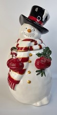 NEW RARE Williams Sonoma Twas the Night Before Christmas Snowman Cookie Jar