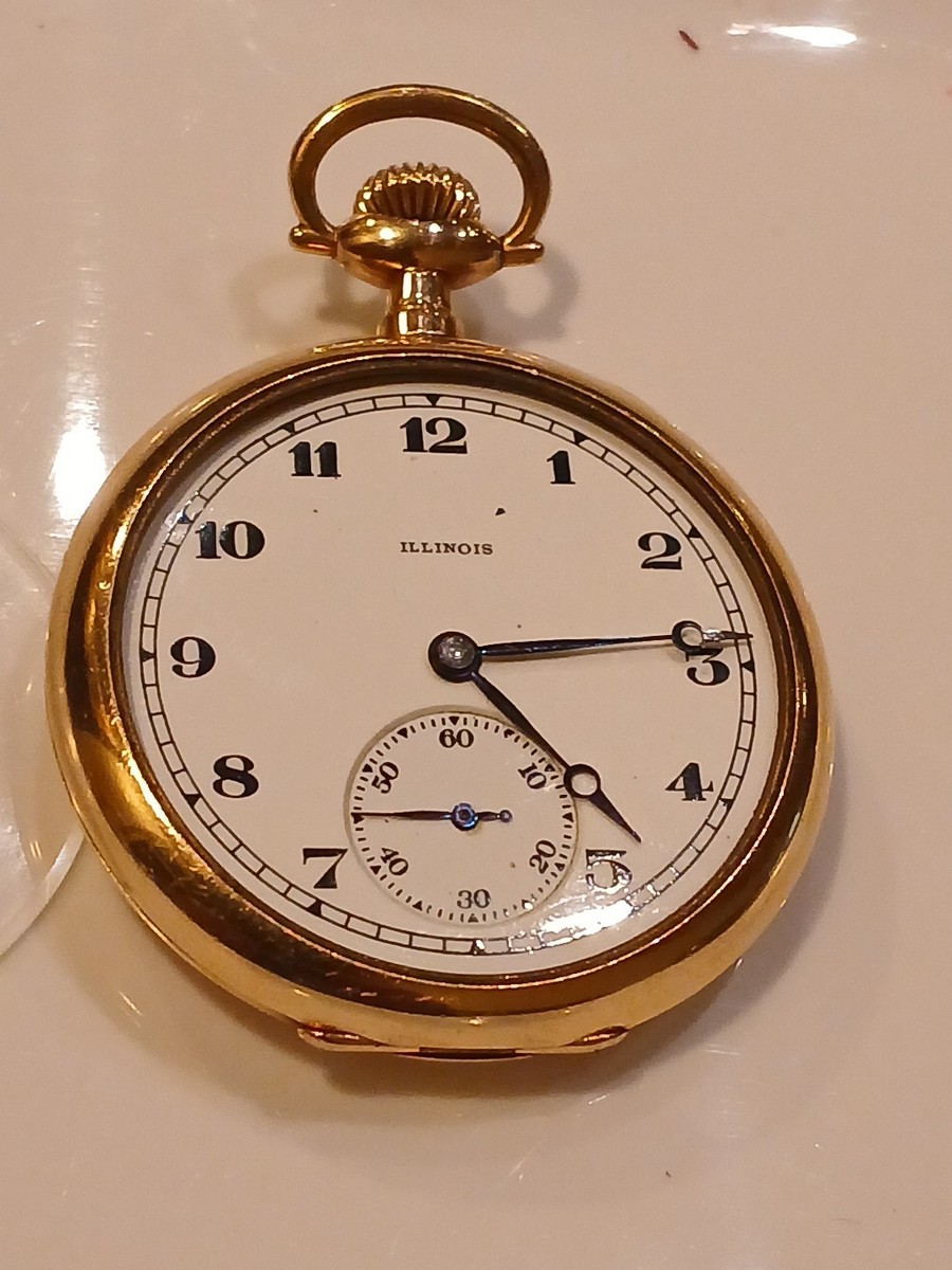 17 Jewel springfield llinois WAtch Running ,the Dail Glass Is Not