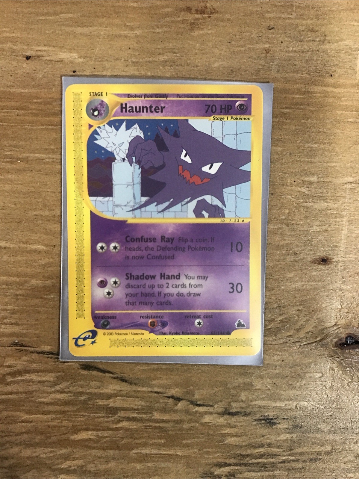 Vintage Haunter 63/144 Common Skyridge Pokemon Card Great Condition Near Mint