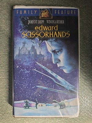 Edward Scissorhands VHS 1990 Fantasy Drama Johnny Depp Clamshell