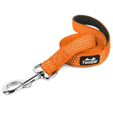 6FT Orange Dog Leash Heavy Duty with Padded Handle Reflective Nylon Leash