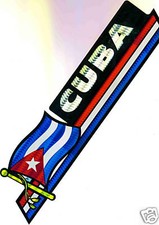 Cuba, República de Cuba Flag Reflective Bumper Sticker NEW