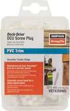 Simpson VSTX250WG Deck-Drive DCU Screw Plug — Versatex Timber Ridge (400-Qty)