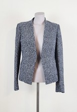 Theory 425 Open Front Lanai Blazer Black  White Speckled Tweed Lined Size 6