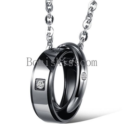 Interlocking Ring His & Hers Matching Promise True Love Couple