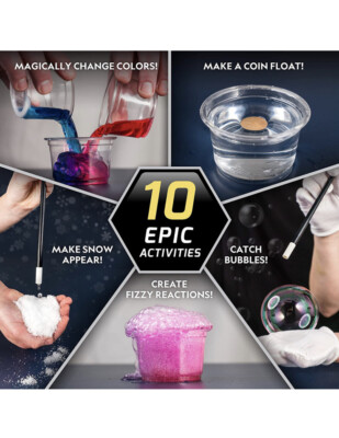 NATIONAL GEOGRAPHIC Magic Chemistry Set - Perform 10 Amazing Easy Tricks with Sc