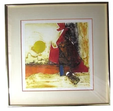 Vintage John Lee Signed Landscape II Limited Edition Framed Under Glass Print