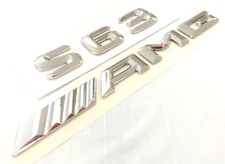 #1 CHROME S63 + AMG REPLACEMENT FOR MERCEDES REAR TRUNK EMBLEM BADGE NAMEPLATE