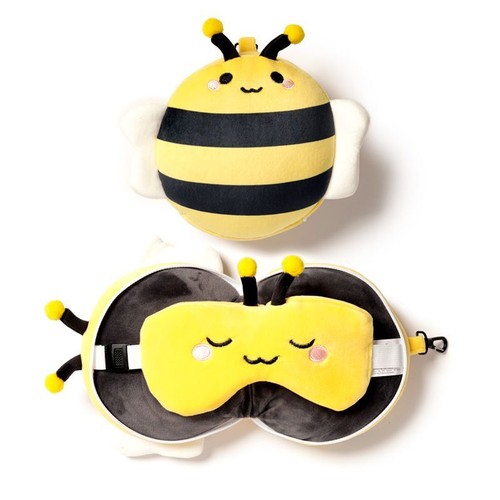 Relaxeazzz Travel Pillow & Eye Mask Bugs and Mythical Plush Plane Car Journey - Picture 20 of 37