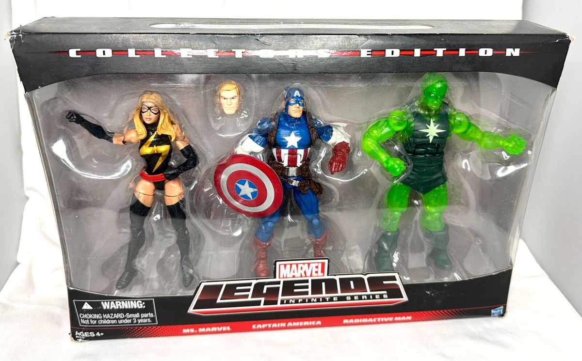 Marvel Legends Ms Marvel Captain America Radioactive Man 3 pack