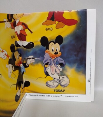 Vintage Disney Mickey Mouse Generations Through the Years Poster