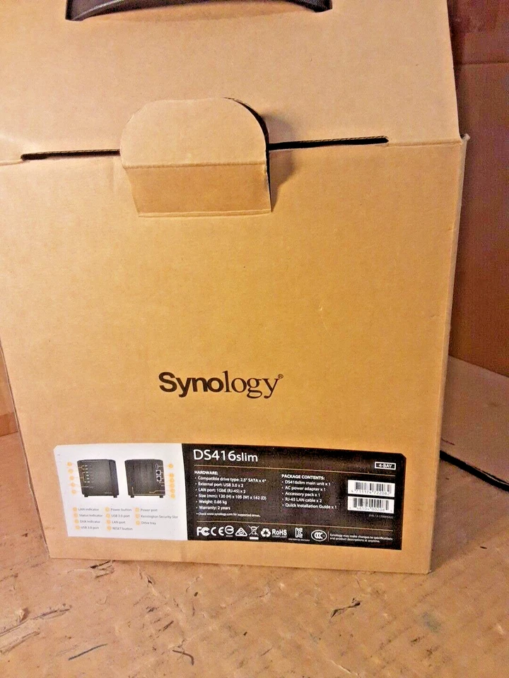 NEW Synology DiskStation DS416 Slim 4 bay NAS INCLUDES 2 x 4TB USED HARD DRIVES - Image 2 of 4