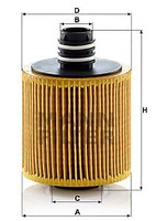 Mann-Filter HU 8006 Z ÖLfilter FÜR Alfa Romeo Fiat Jeep Lancia Opel Suzuki Vauxh