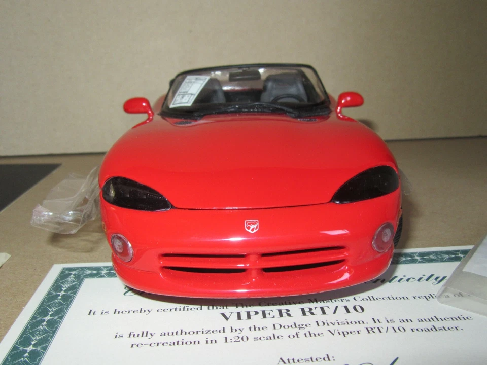 898Q 1994'S Revell No. 8822 Dodge Viper Rt/10 Roadster Rosso Nuovo + Box 1:20 - Immagine 3 di 4