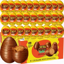 Reese's Peanut Butter Creme Eggs - Bulk 48 Count, 1.2oz Each, Easter Candy
