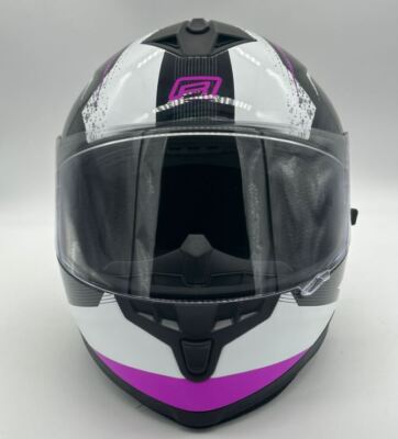 Rjays Motorcycle Helmet Dominator II White/Pink Size S (Pre-owned