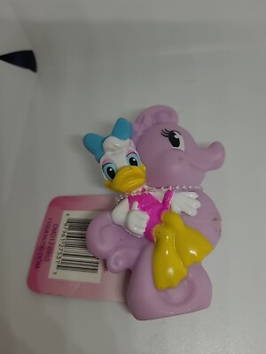 Disney Daisy Duck 2015 Riding Seahorse Figurine PVC Plastic Bath Squirter Toy