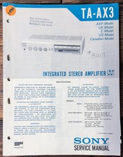Sony TA-AX3 Amplifier Service Manual Original 
