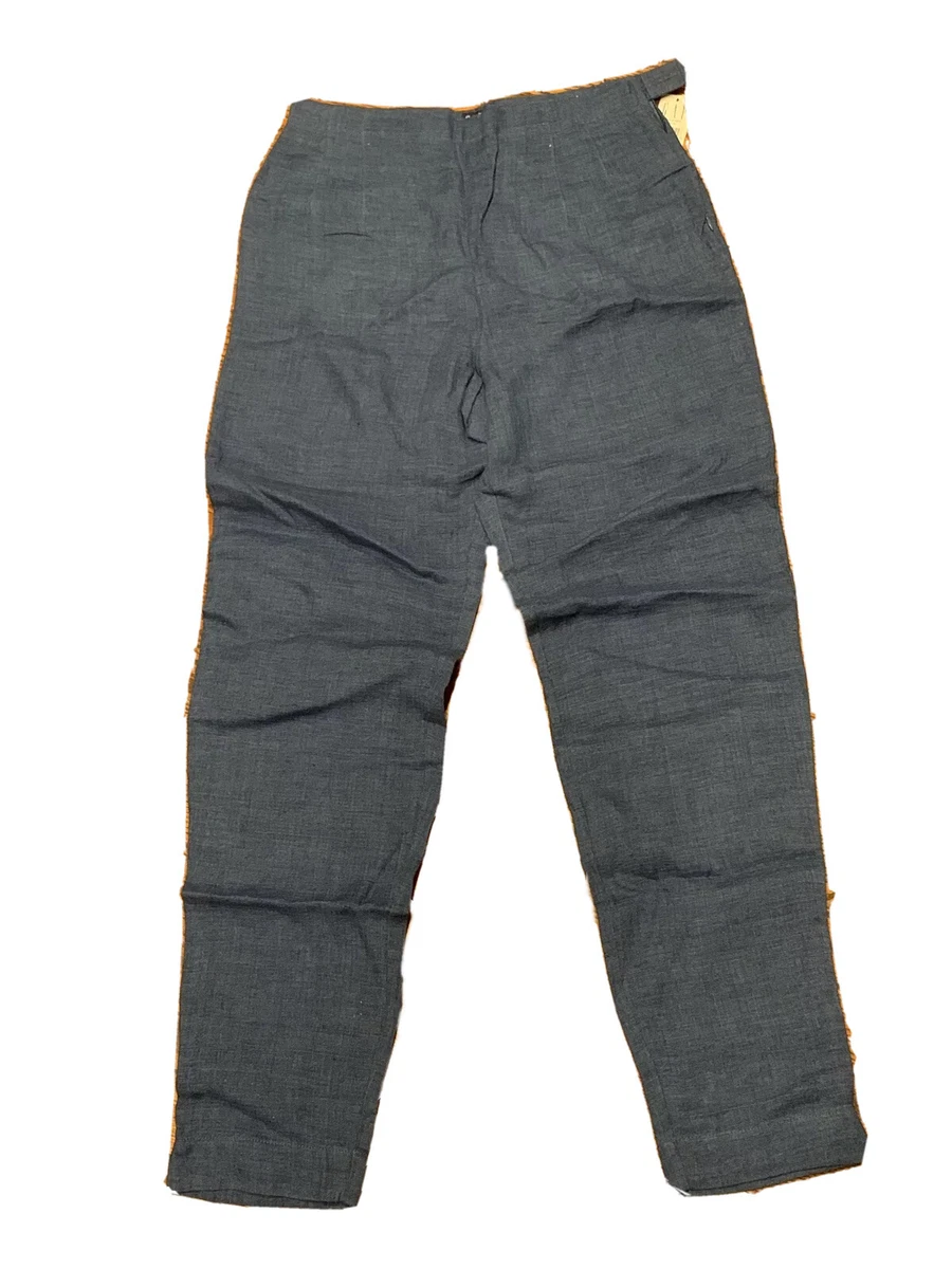 Gap Women s Blue Linen Pants Side Zip Size 10 New eBay