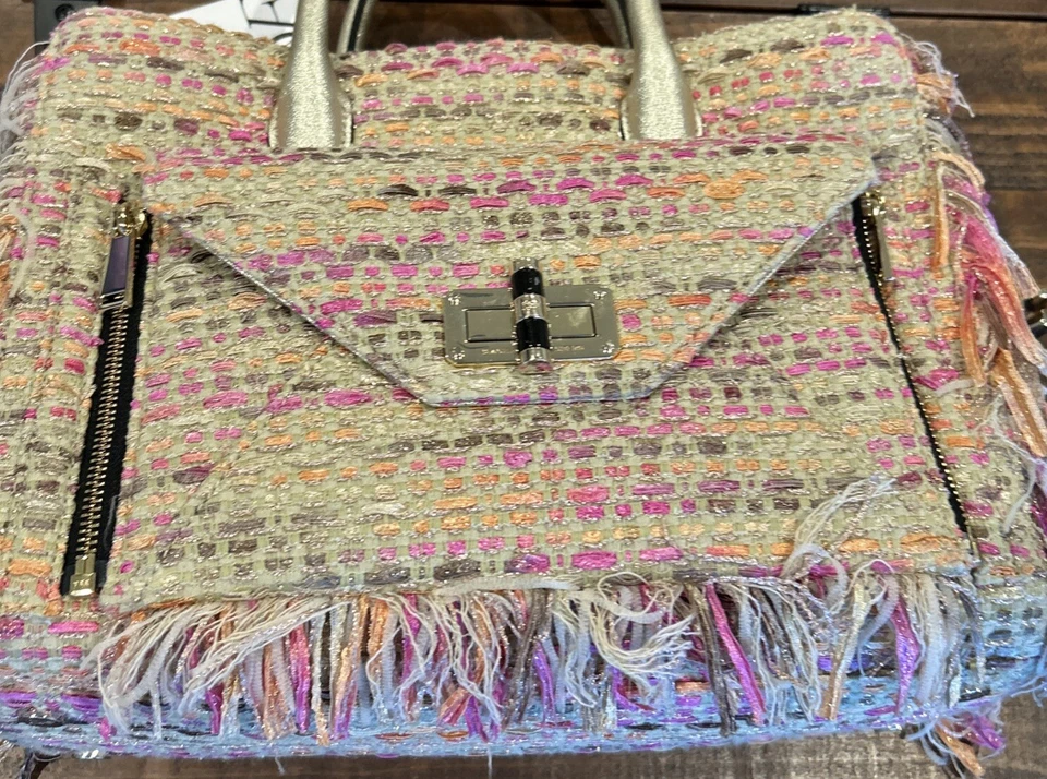 Auth DIANE VON FURSTENBERG(DVF) - Beige Pink Multi Chemical Fiber Leather - Image 2 of 4