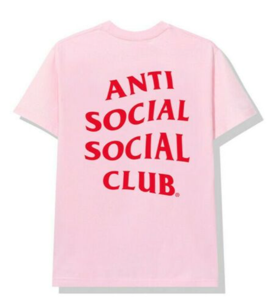 Anti Social Social Club Peanut Butter Pink Tee Shirt Men's S-2XL