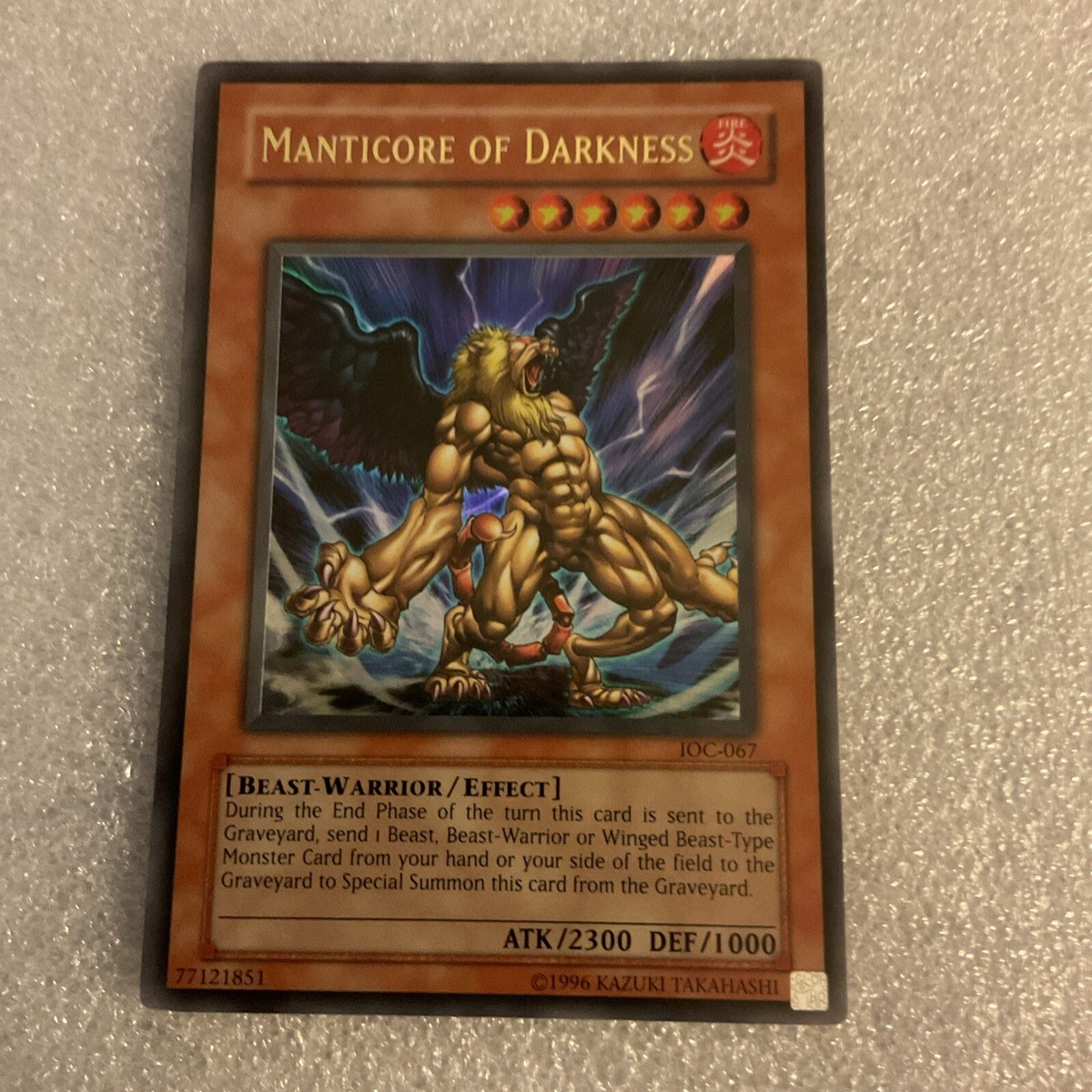 YuGiOh! Manticore of Darkness - IOC-067 - Ultra Rare | eBay