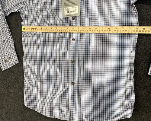 Gander Mountain Men's Sz S Guide Series Wrinkle Resistant Button Down Check Blue - Picture 4 of 7