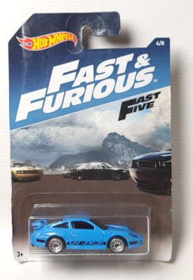 Hot Wheels Fast & Furious Five Porsche 911 GT3 RS blue bad card