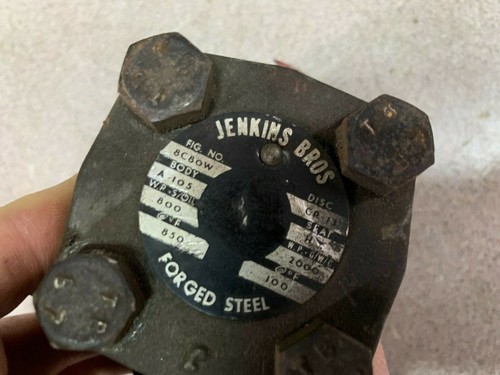 NEW JENKINS BROS 1/4" FORGED STEEL VALVE 8C80W BODY A-105 DISC CR-13 SEAT H-F - Picture 3 of 3