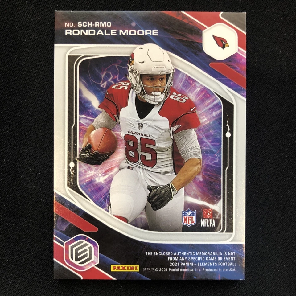 2021 Panini Elements-Rondale Moore Neon Supercharged Patch /10 #SCH-RMO - Image 2 of 2