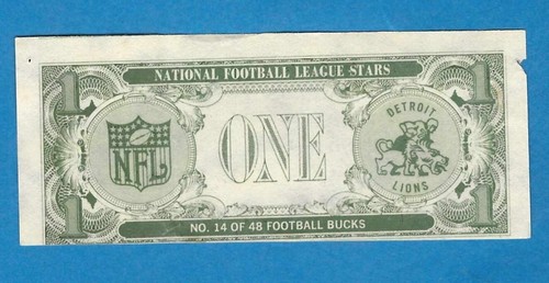 1962 Topps Bucks HOF Yale Lary Detroit Lions #14 - Picture 2 of 2
