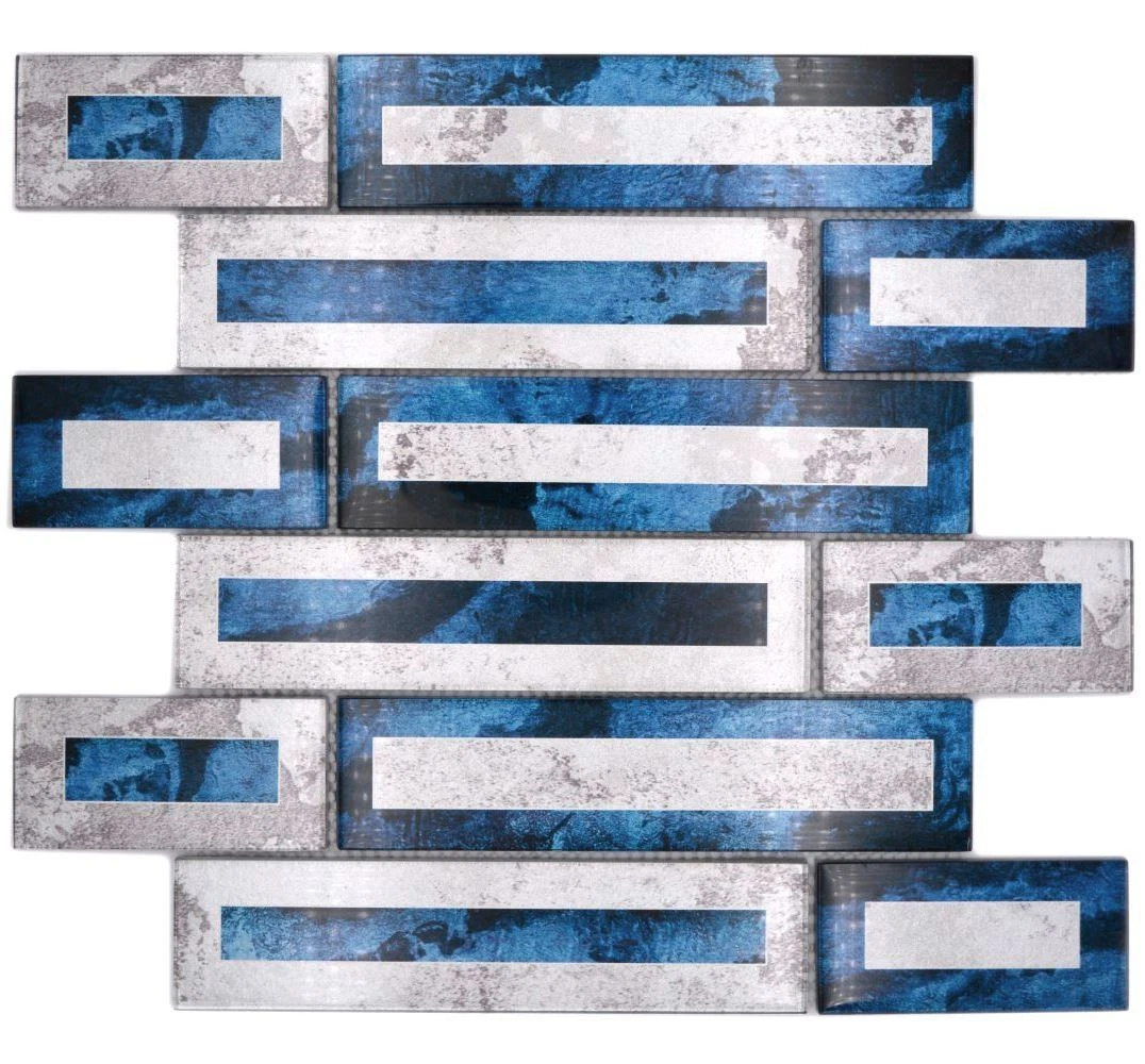 Carrelage Mural Mexicain Bleu Patchwork - 30 Pièces (neuf, Céramique)