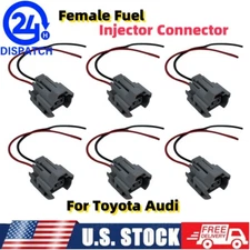 For Toyota Audi Denso Electrical Plug Pigtail Female Fuel Injector Connector 6PC