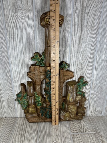 Homco Roman Columns Ruins Large Wall Decor 1972 2pc Set 7265 7266 Made in USA - Picture 9 of 9