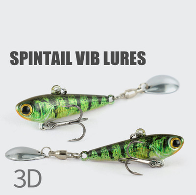 8pcs 19g/4.7cm Fishing Spinner Spoon Bait Metal VIB Crankbait Lure jig Saltwater